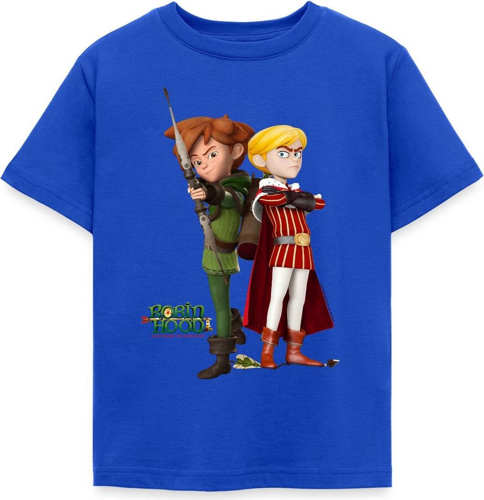 Spreadshirt Robin Hood Und Prinz John Kinder T-Shirt, 98/104 (3-4 Jahre), Royalblau