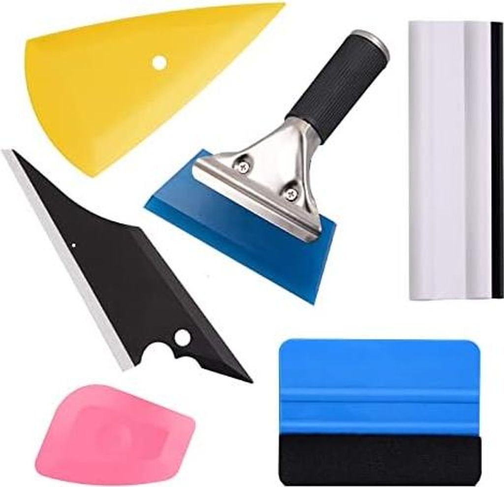 EHDIS Rakel Set Folien Werkzeug Set Autofolie Tönungsfolie Folienrakel für Autofolierung Installation 6 Stück