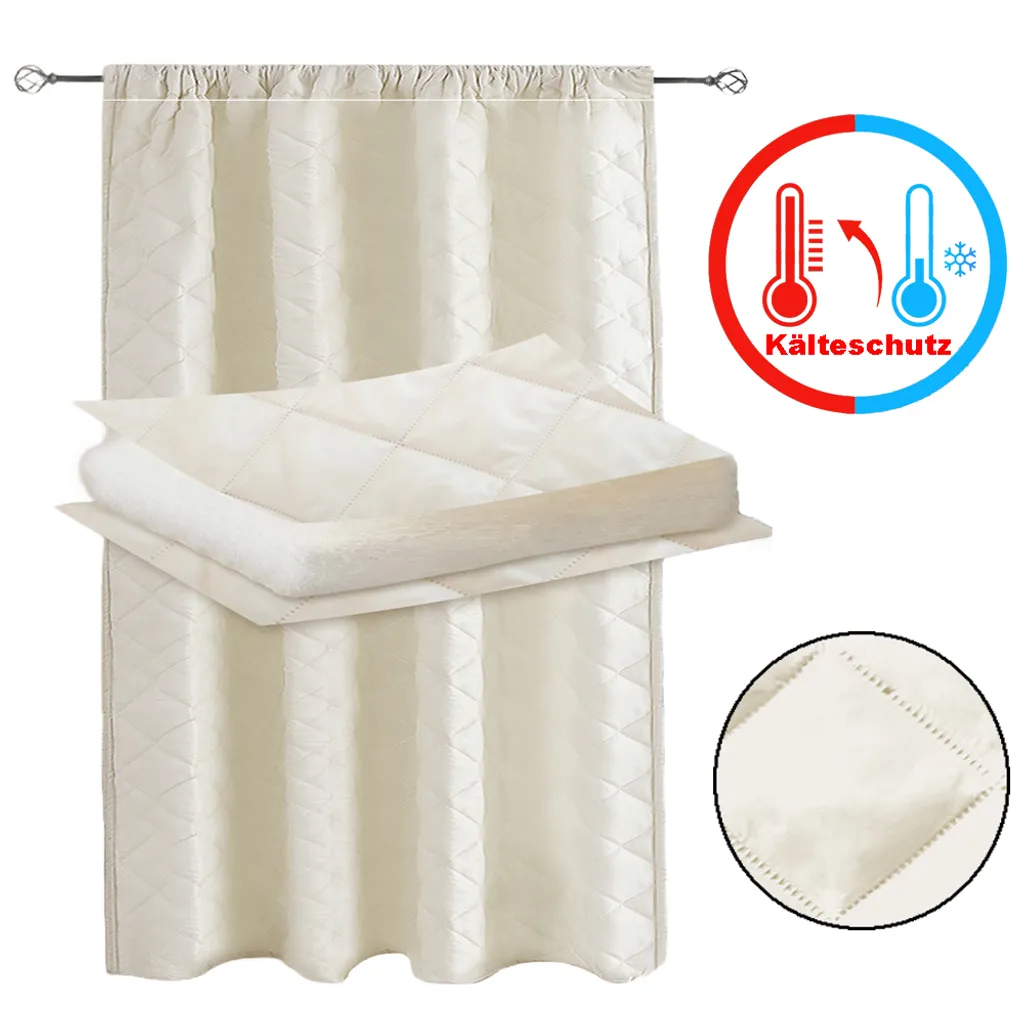 Rideau de porte opaque 280g/m² beige - Isolation thermique et phonique