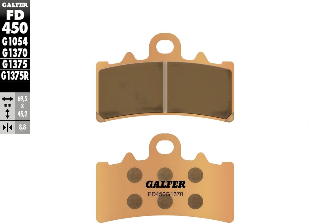 Galfer Bremsbeläge FD450 Bremsbelag FD450 G1370 Sint.Metal Street