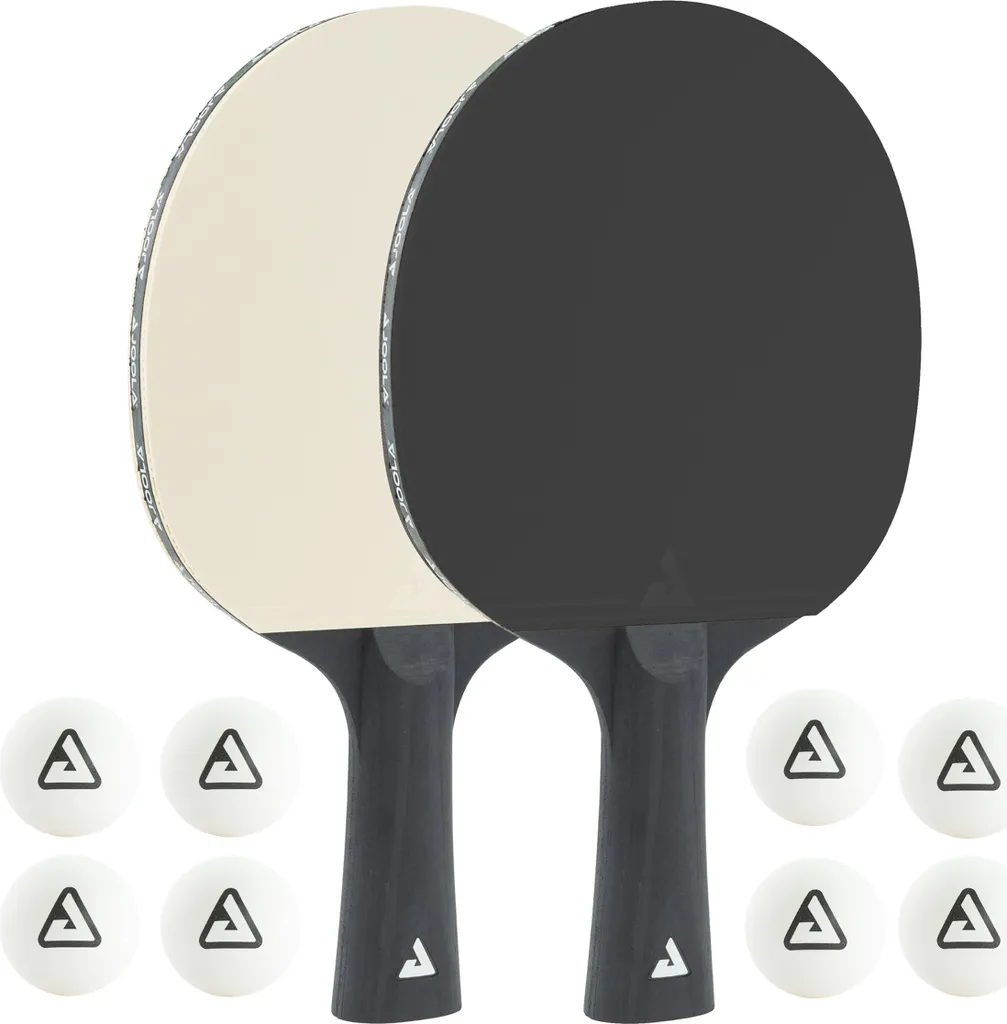 Set de ping-pong pour famille JOOLA : 2 raquettes et 8 balles de sport