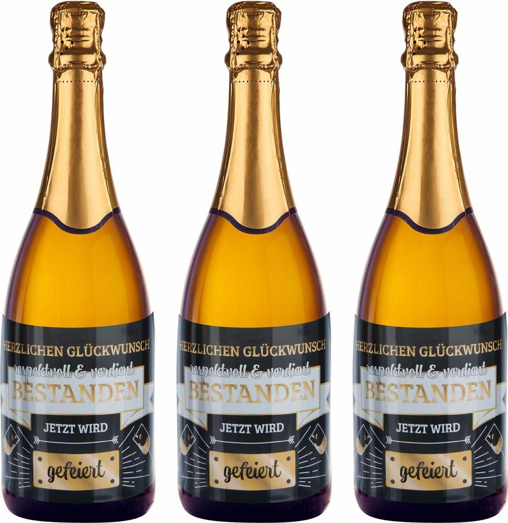 Flaschenetiketten - Verdient Bestanden - Banderole