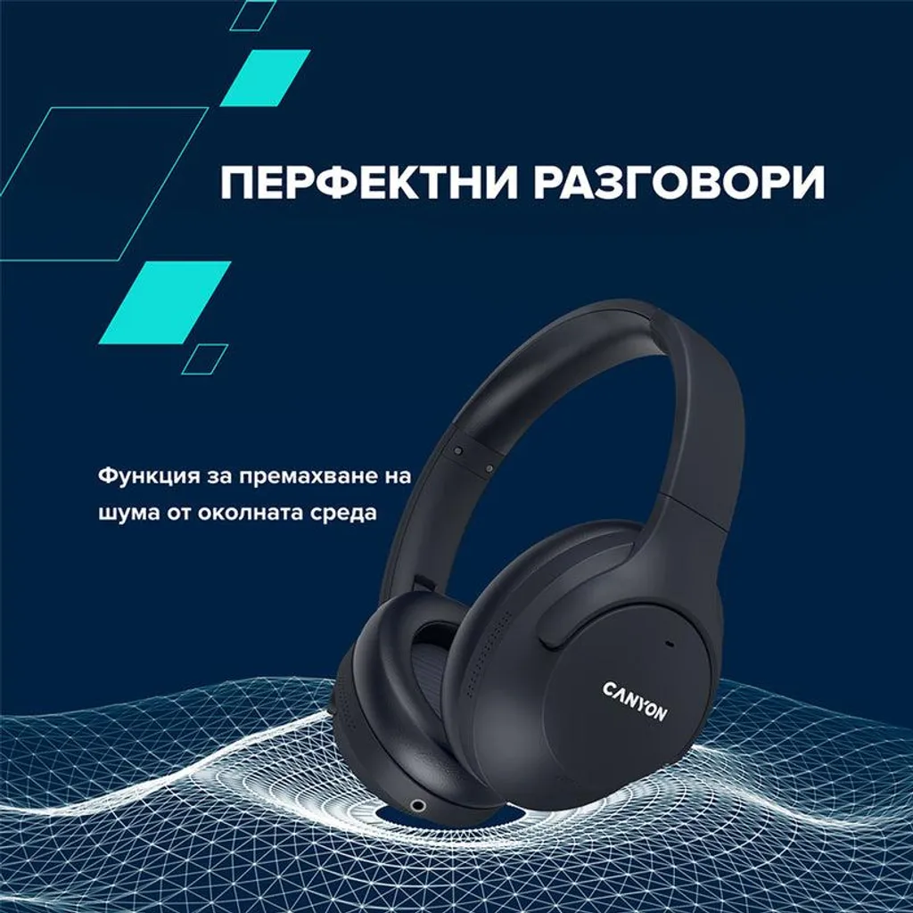 Casque sans fil Canyon OnRiff 10 ANC Bluetooth avec Micro intégré - Vert