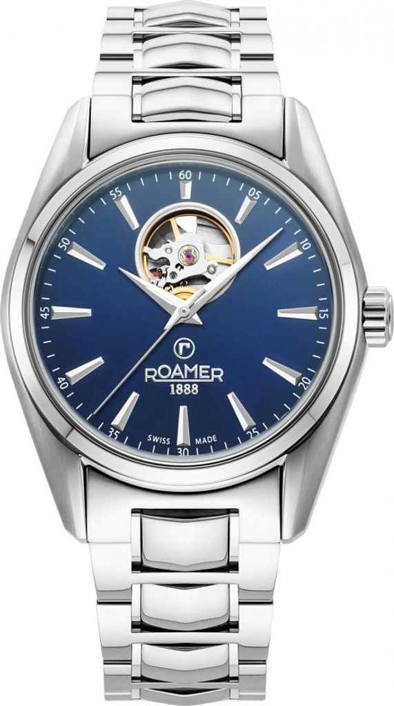 Herrenuhr ROAMER 984985 41 45 20 klassisch mit offenem Herzen in Marineblau
