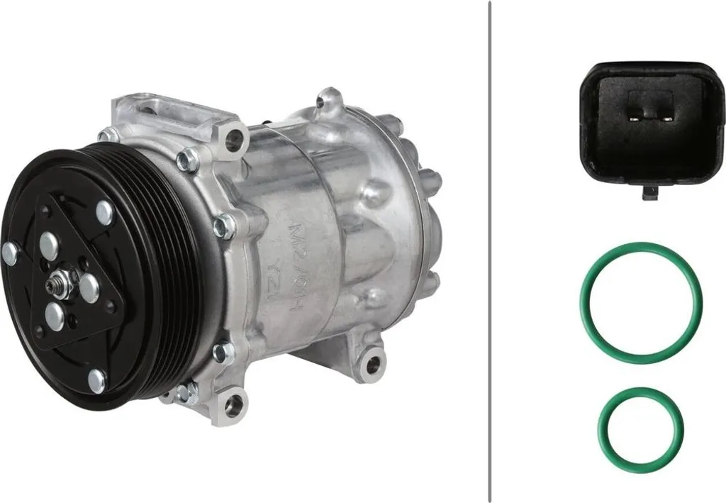 Compresseur de climatisation HELLA 12V Ø 119 pour PEUGEOT 407 et SW
