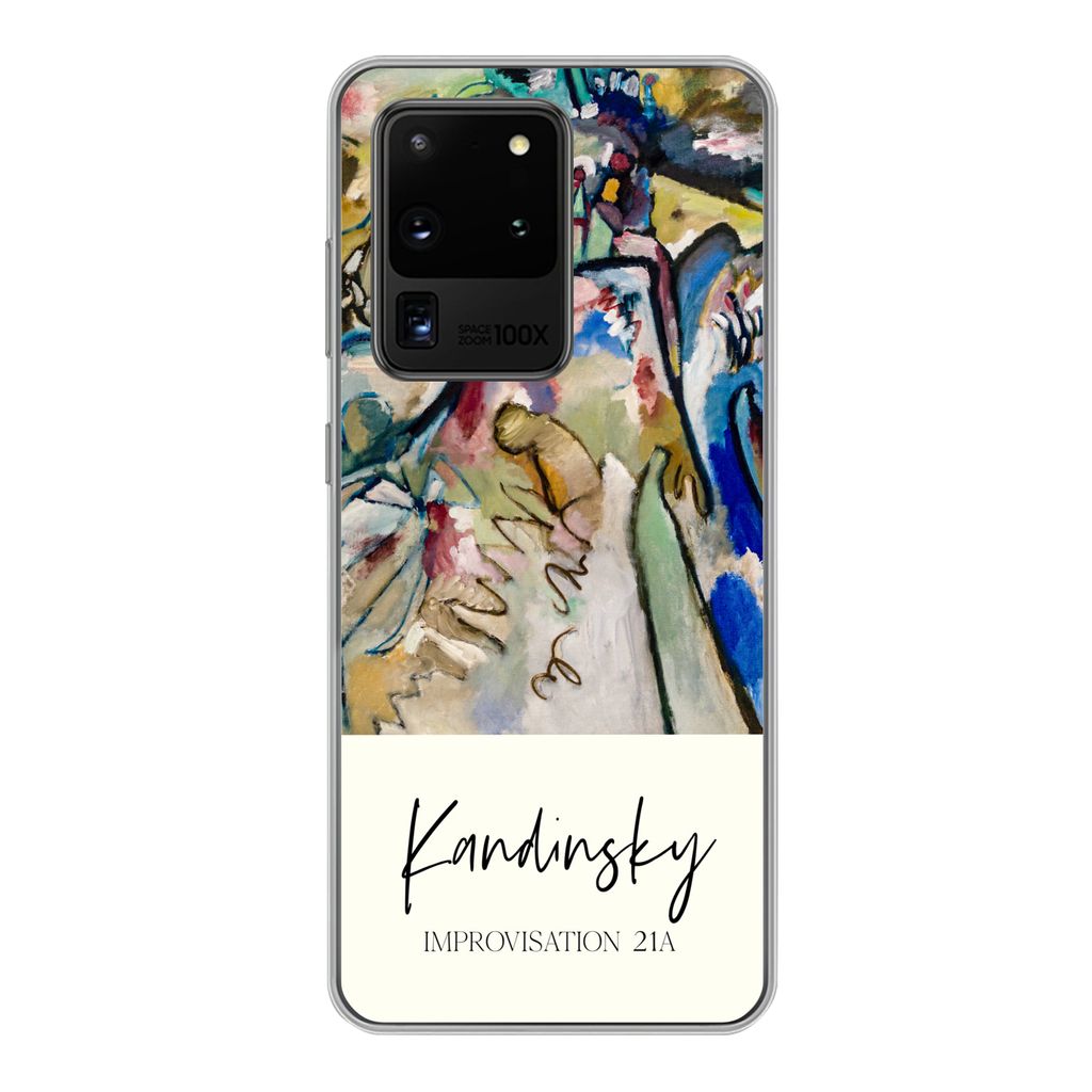 MuchoWow Handyhülle Schutzhülle Hülle für Samsung Galaxy S20 Ultra Improvisation 21A - Kandinsky - Alte Meister Silikon Softcase Handy Hülle...