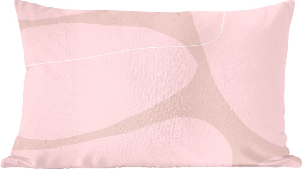 MuchoWow Zierkissen Sofakissen Wohnzimmer Dekokissen 50x30 cm Rosa - Geometrische Formen - Abstrakt - Wohnzimmerdekoration - Polster mit Photo