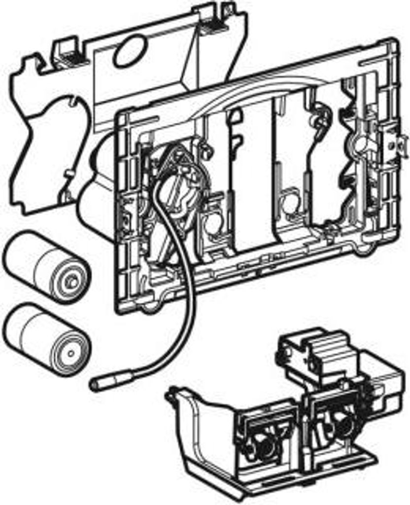 Geberit 115898006 WC-Strg. mit elektr. Spül, Batt., BT