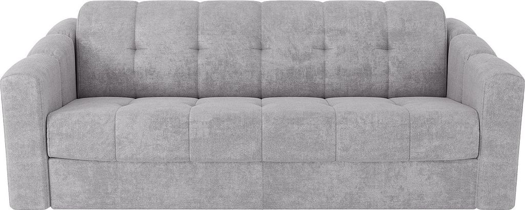 4-Sitzer-Schlafsofa mit Express-Klappmechanismus, aus hellgrauem Strukturstoff – Liegefläche 160 cm – Matratze 14 cm – DARIELO