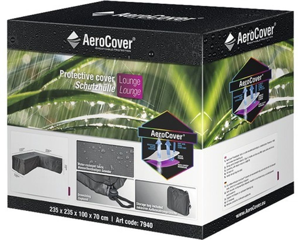 AeroCover Eck-Lounge-Hülle L-form 235x235x100x70cm, Patio Produktbild 