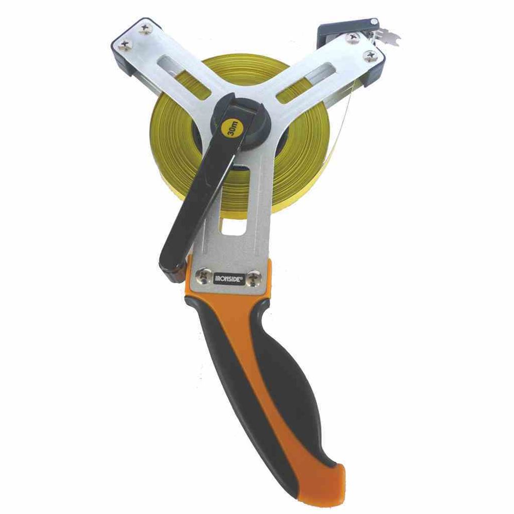Ironside 150-221 Stahlmaßband 30 m/ 13mm 2-Komponenten Griffteil, schwarz/orange/gelb