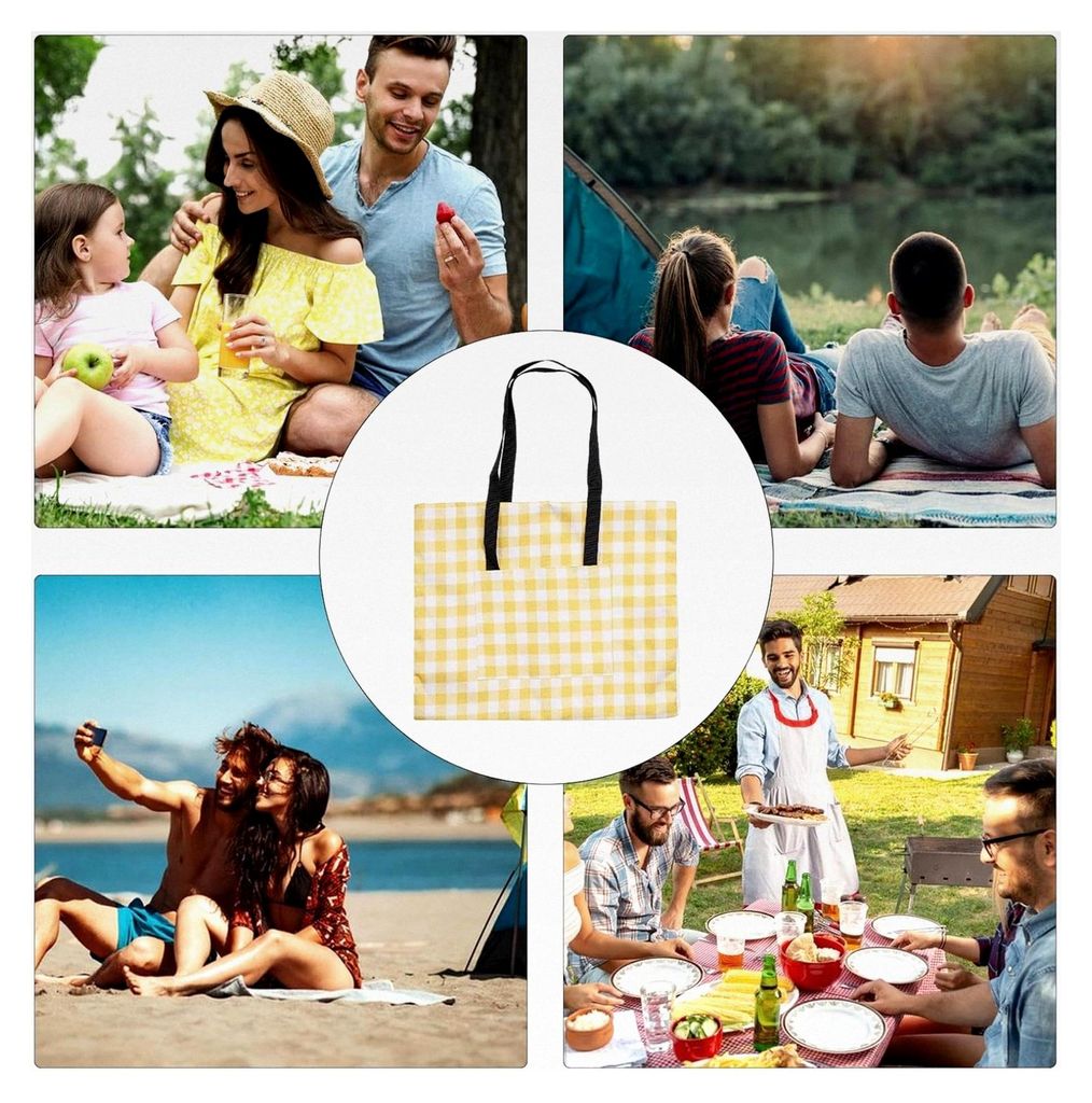 Picknickdecke für Reisen, Outdoor-Campingmatte mit Griff, große Stranddecke für Park, Rasen, Gras, sanddichte Stranddecke, Camping, Wandern, Reisen