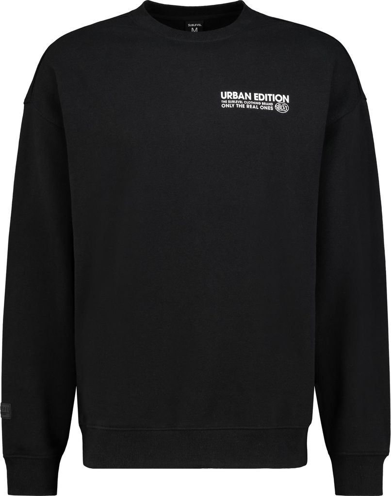 Sublevel Urban Edition Sweatshirt Rundhals mit Rippblende Größe: M