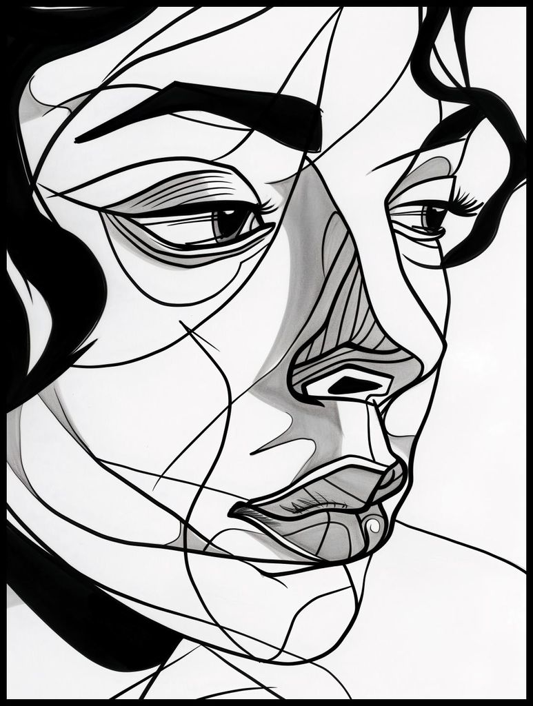 Plakat 75x100cm Frauenporträt