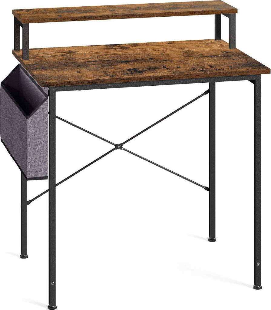 Computertisch Schreibtisch 80 x 55 x 76 - 90,5 cm Rustikal Produktbild 