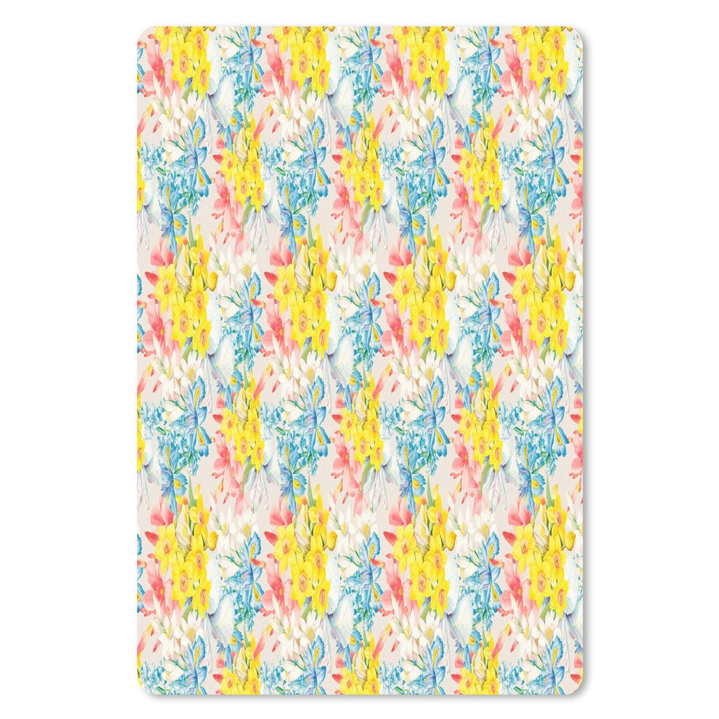 MuchoWow Mauspad Mousepad Blumen - Farben - Pastell 18x27 cm - Mousepads - Maus Mat - Pad - Mausunterlage