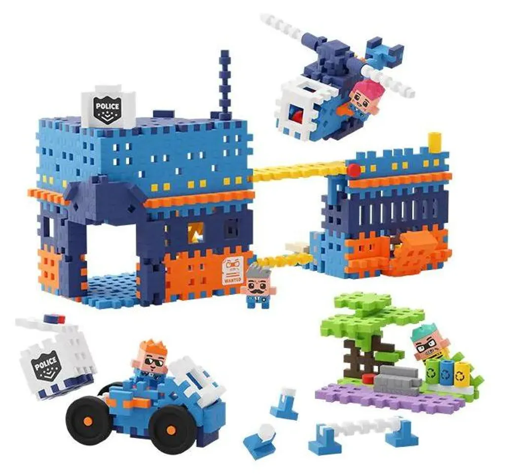 Mini Waffle Commissariat de Police : Briques Flexibles et Créativité 2D/3D