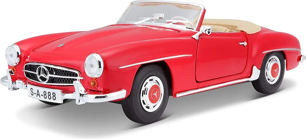 Maisto 31824 Mercedes 190SL Cabrio 1955 rouge miniature de collection 1:18