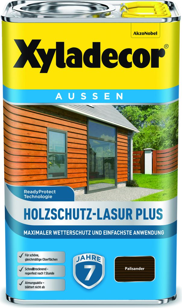 Xyladecor Holzschutz-Lasur Plus, Palisander, 2,5 l - Produktbild 