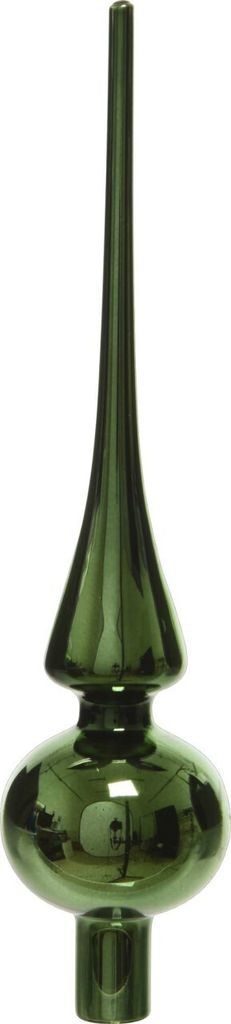 Christbaumspitze Glas 26cm piniengrün glänzend Produktbild 