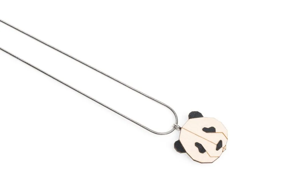 Collana Panda Legno Donna BeWooden: Accessorio Boho Chic Sostenibile - 3