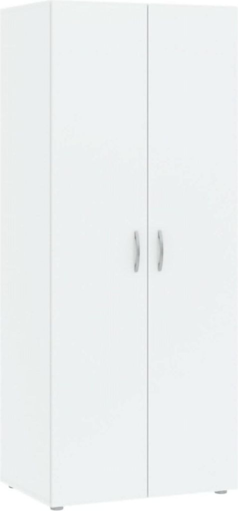 Dmora Kleiderschrank 2-türig Cork 74x179h cm Weiß, 1 Regal