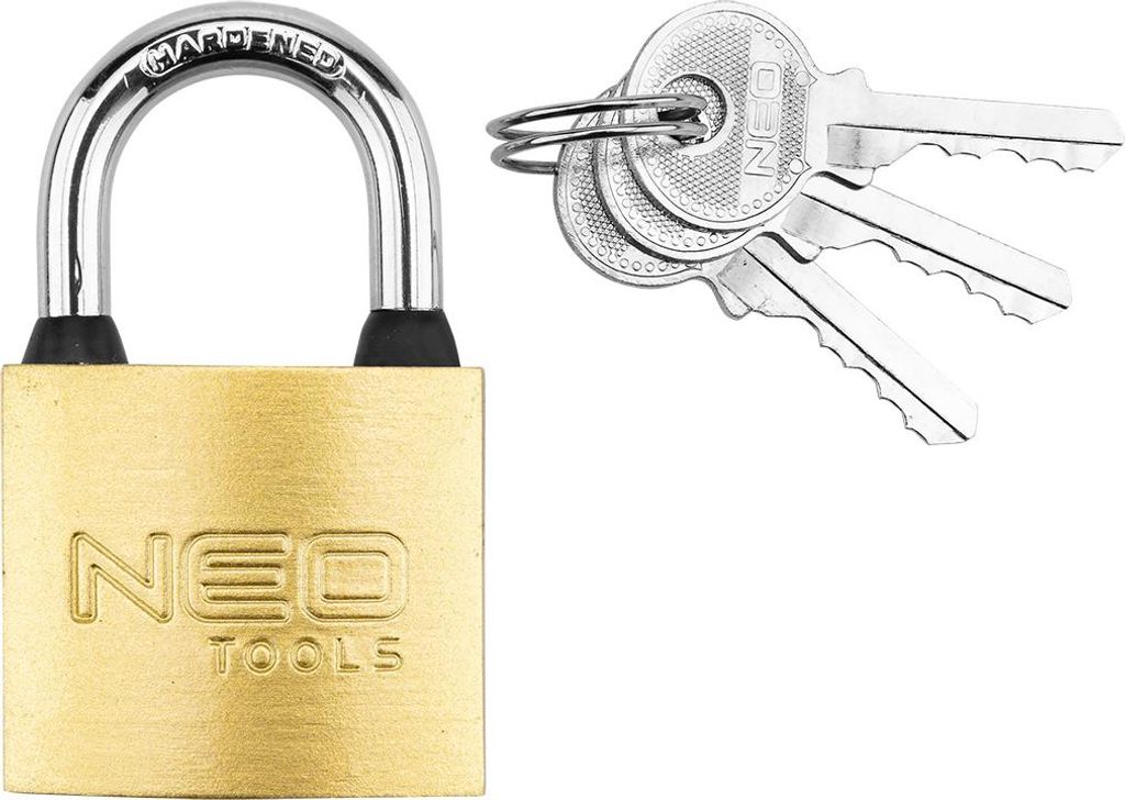 NEO TOOLS Lucchetto professionale, in ghisa e ramato, Immagine del prodotto 