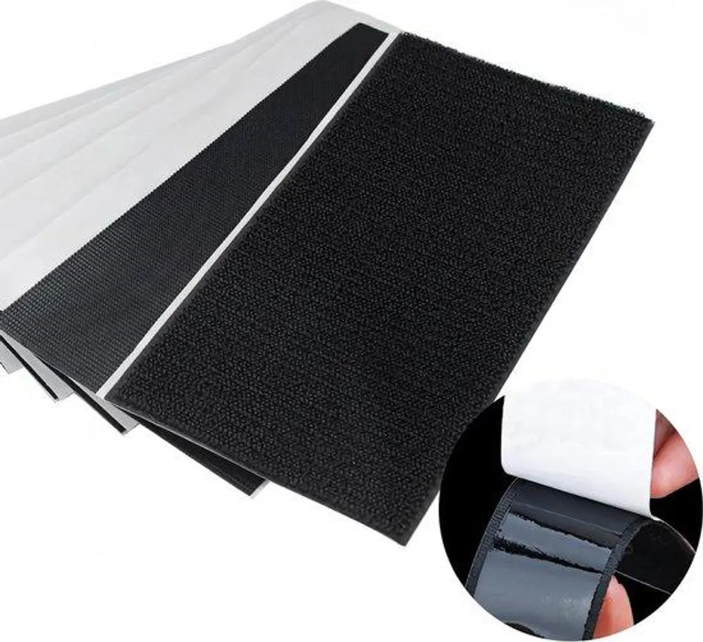 Réparer vos vêtements avec le lot de 6 bandes Velcro noires 11x15 cm DIY