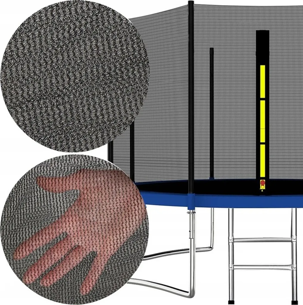 Filet Extérieur pour Trampoline 366 cm - Protection Enfant 12ft 8 Mats - 3