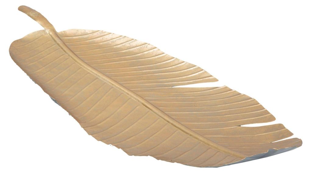 Mauro Ferretti Dekoschale Blatt Gold 18x2x55 cm Produktbild 
