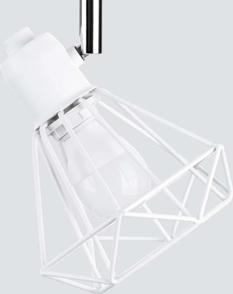 Lampada ARTEMIS 3 Sollux Bianco Acciaio | Plafoniera Moderna E14 3 Luci - 12