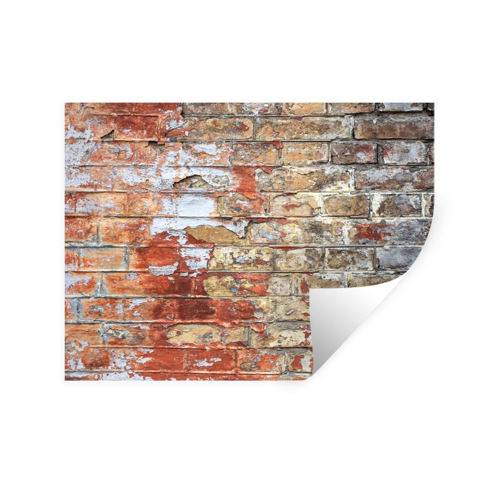 MuchoWow Wandtattoo Wandsticker Wandaufkleber Farbe - Ziegel - Wände 80x60 cm Selbstklebend und Repositionierbar - Faltenfrei