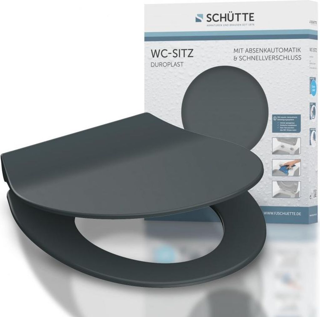 WC sedátko Duroplast SLIM ANTHR. s mechanismem Soft-Close a Obrázek produktu 