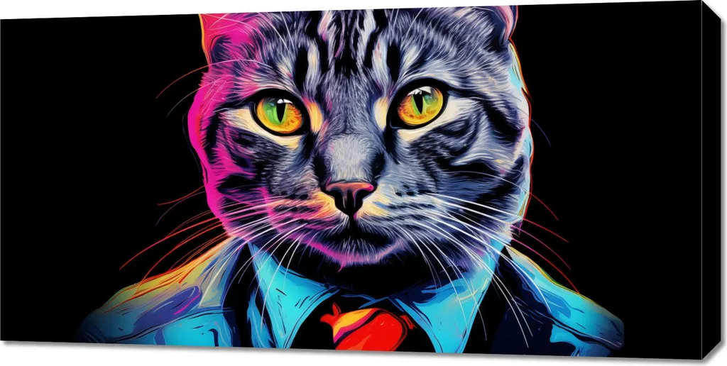 Tableau moderne Homme d'affaires coloré 100x50 cm - Finis les murs vides