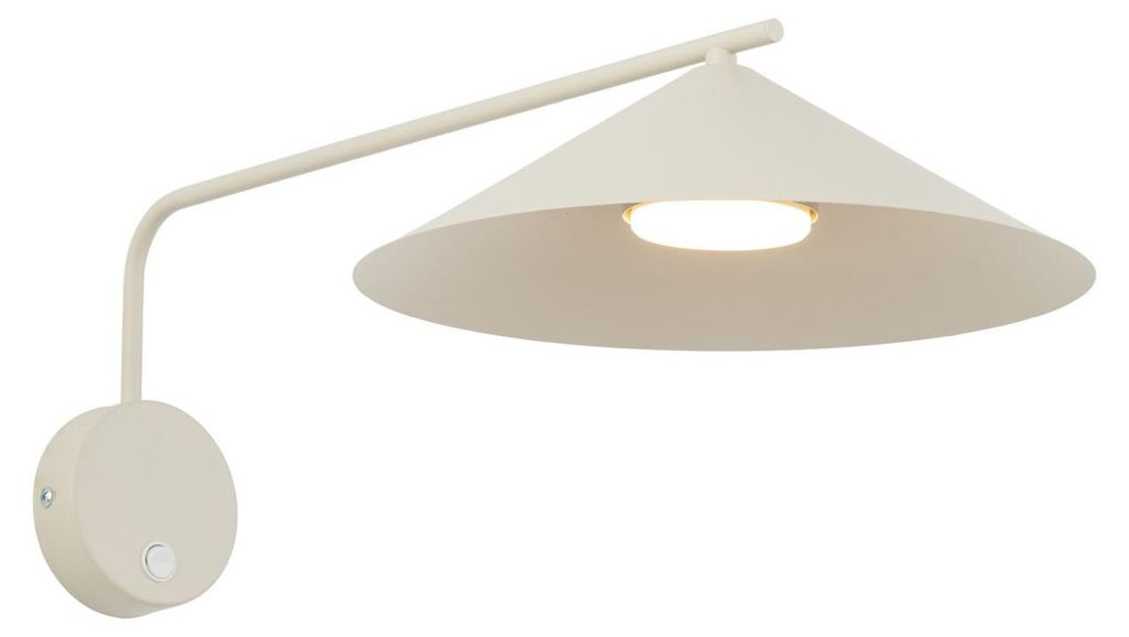 Wandlampe mit Schalter Metall Schwenkarm 30 cm breit Kaschmir GX53 Modern