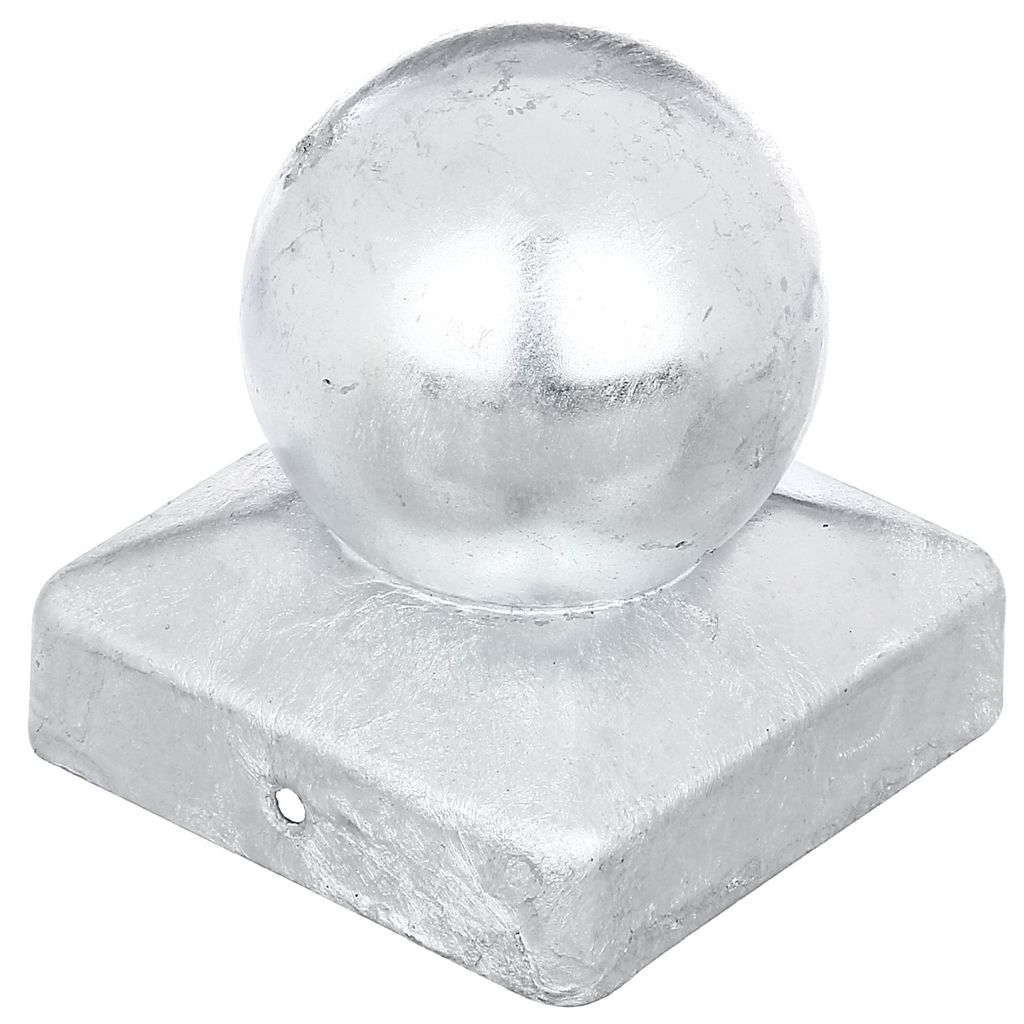 Alberts Pfostenkappe für Holzpfosten mit Kugelkopf mit versenkten Schraublöchern feuerverzinkt Länge: 70 mm Breite: 70 mm