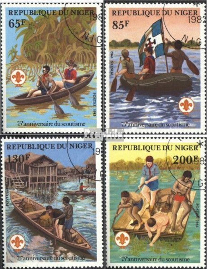 Briefmarken Niger 1982 Mi 796-799 (kompl.Ausg.) gestempelt 75 Jahre Pfadfinder
