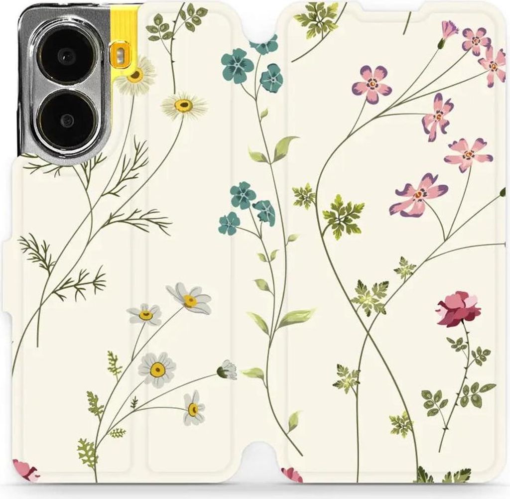 Handyhülle mit klappe für Xiaomi POCO X7 Pro, Mobiwear Book, Feldblumen