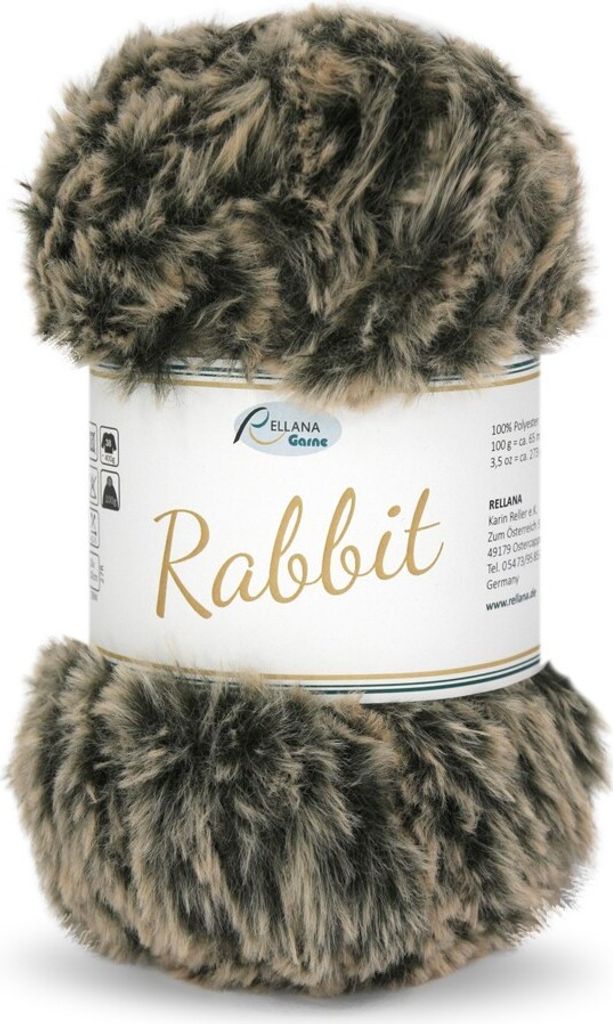 Rellana Rabbit,Felloptik,kuschelweich,100gr./65m,NS7-8 mm 06 braun