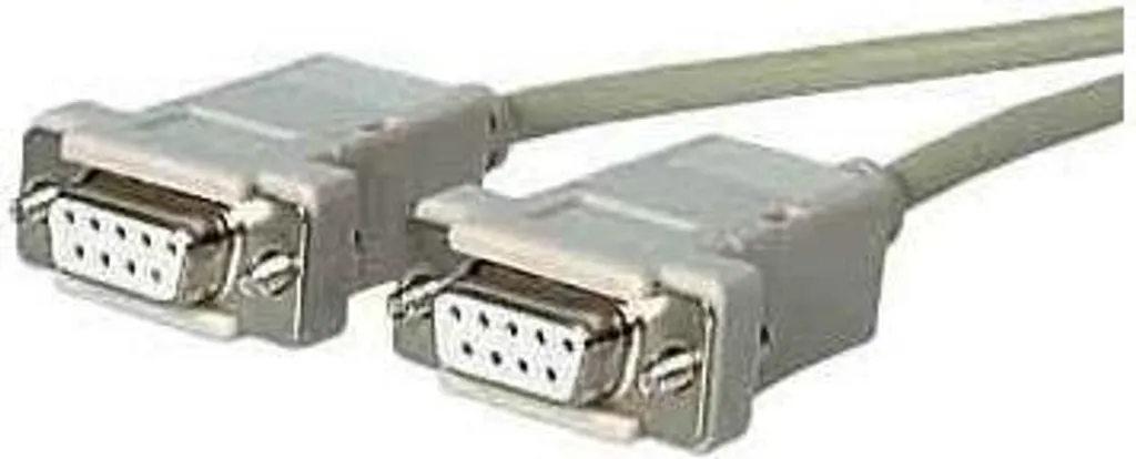 Câble Série Croisé Null-Modem 2m pour Connexion PC et Console DB9 Femelle