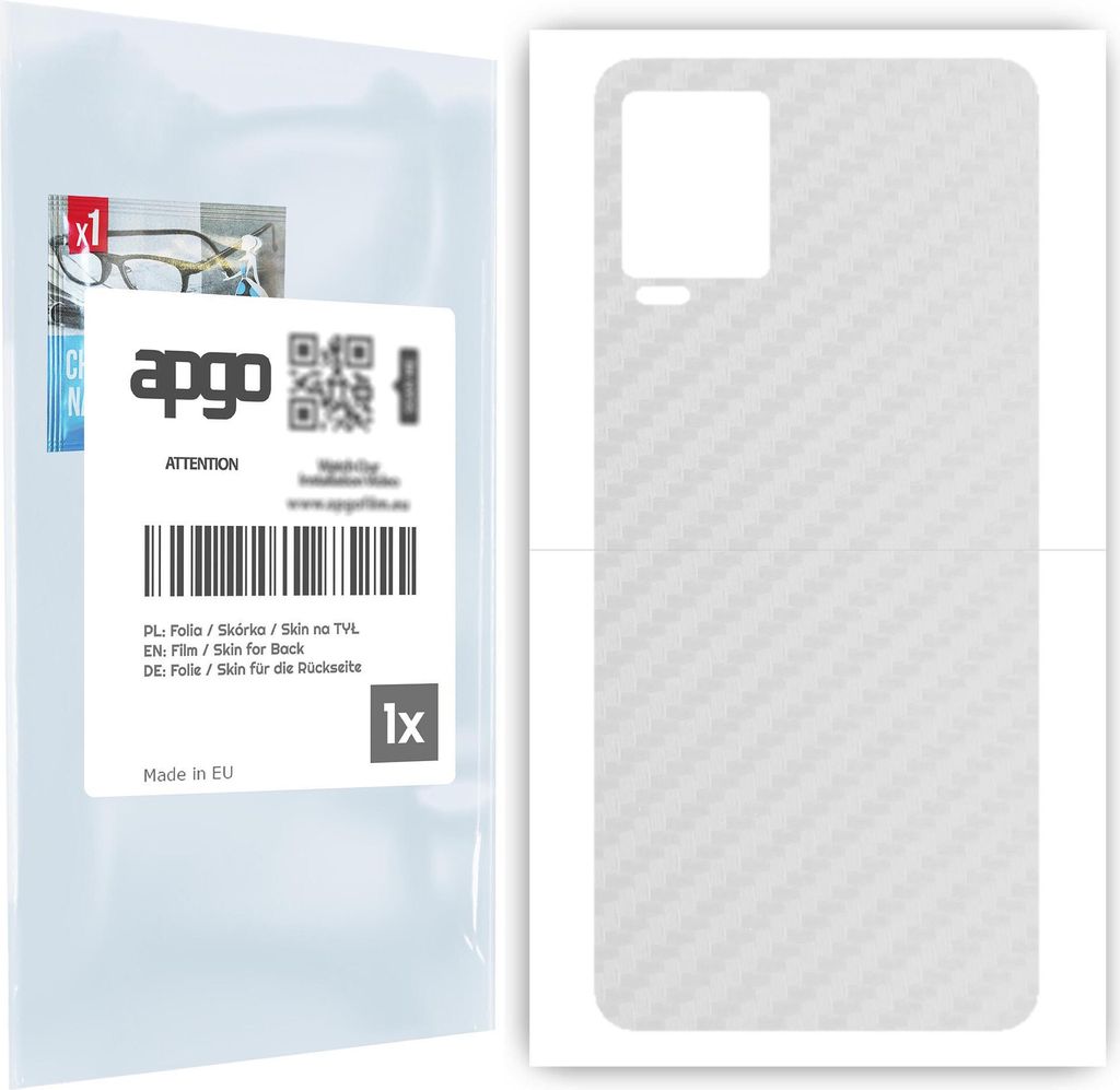 apgo Rückseite Schutzfolie für Vivo iQOO 7 Legend - Hinten Schutzfolie Carbon Transparent (durchsichtig), Rückseite Folie schützt vor Kratzern ...
