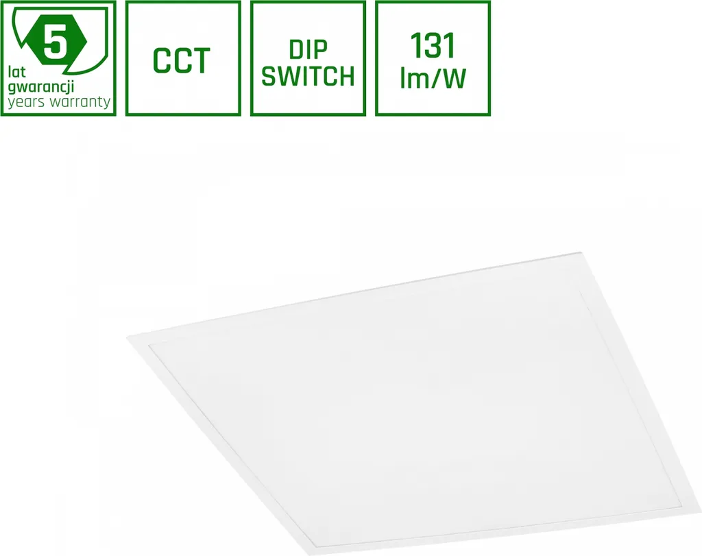 Panneau LED 60x60 blanc CCT réglable et puissance variable 30W à 48W