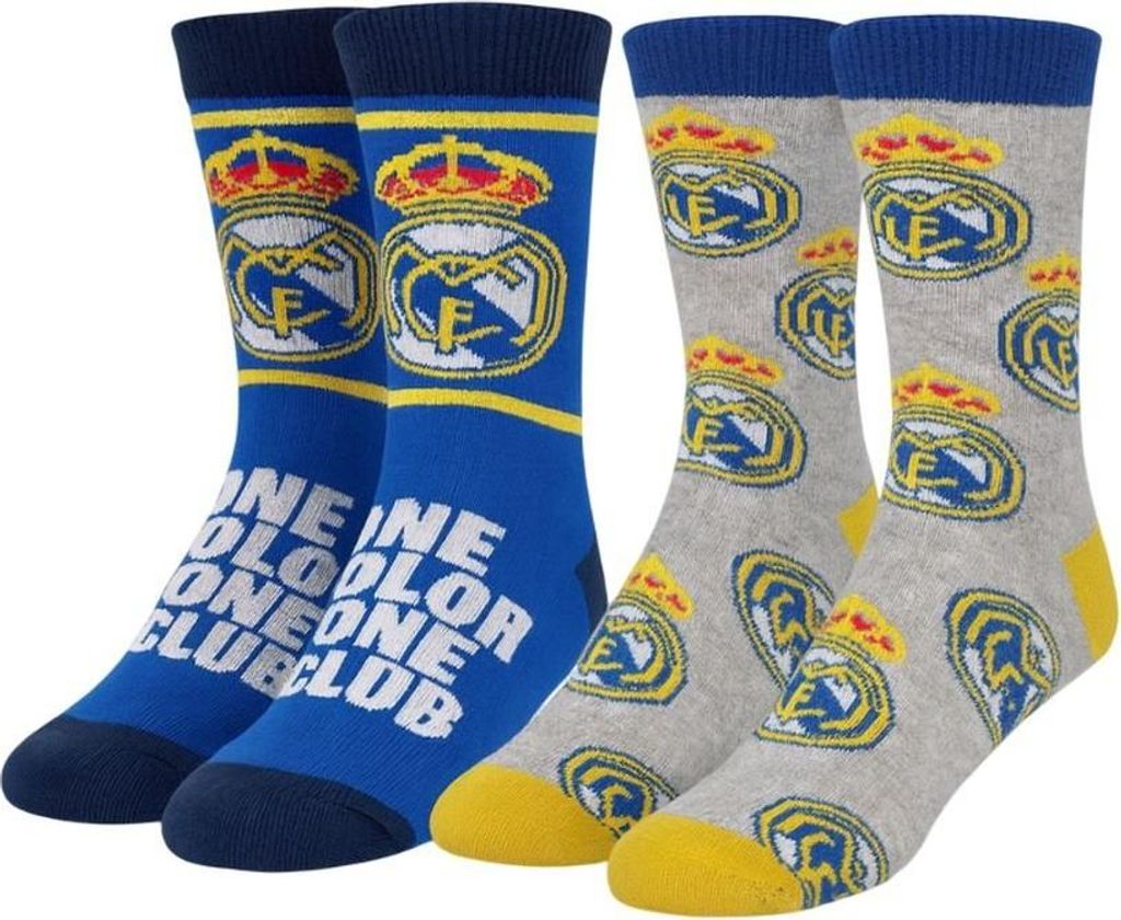 Real Madrid 2-Paar Rutschfeste Kindersocken für Sport & Produktbild 