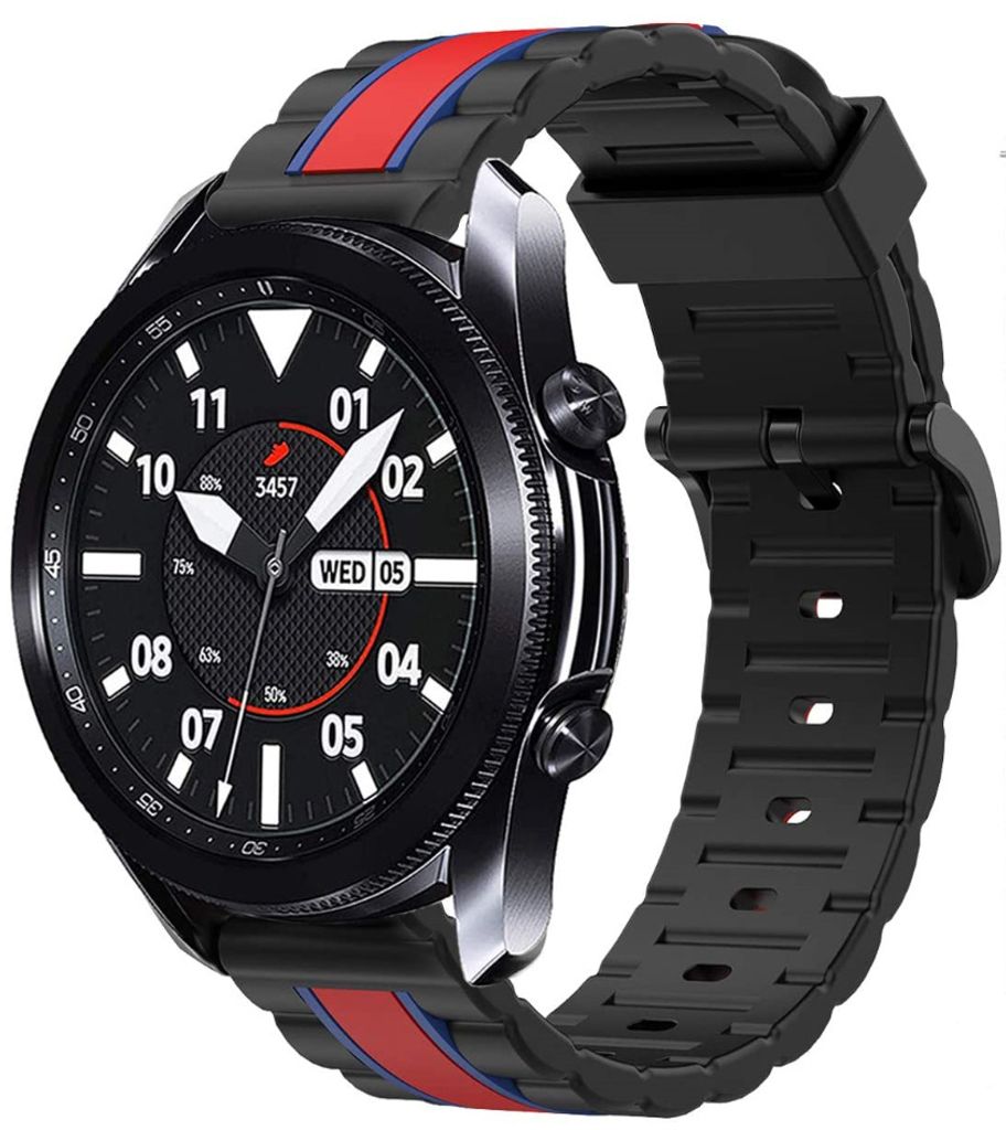 Strap-it Samsung Galaxy Watch 3 45mm Special Edition band (Schwarz / Rot)