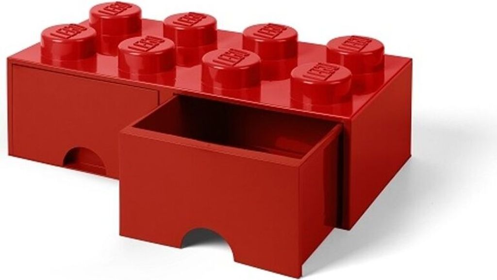NHG LEGO Auszieh-Aufbewahrungsbox Brick Drawer 8 - Red, Kunststoff, 50 x 25 cm, 40061730