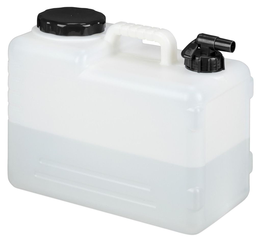 Relaxdays waterkanister met kraan, 15 liter, kunststof, Productafbeelding 