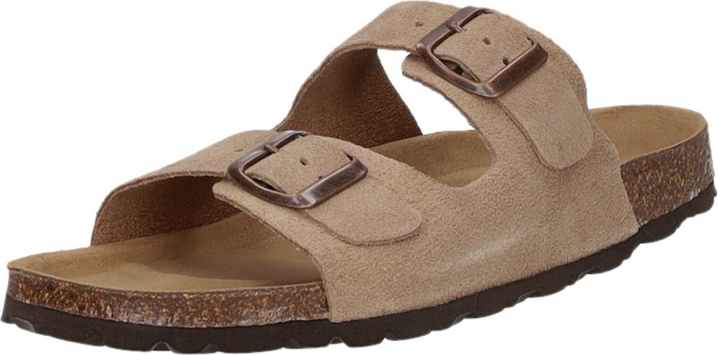 BOXX Damen-Pantolette mit Tieffußbett Beige, Farbe:beige/schlamm, EU Größe:41