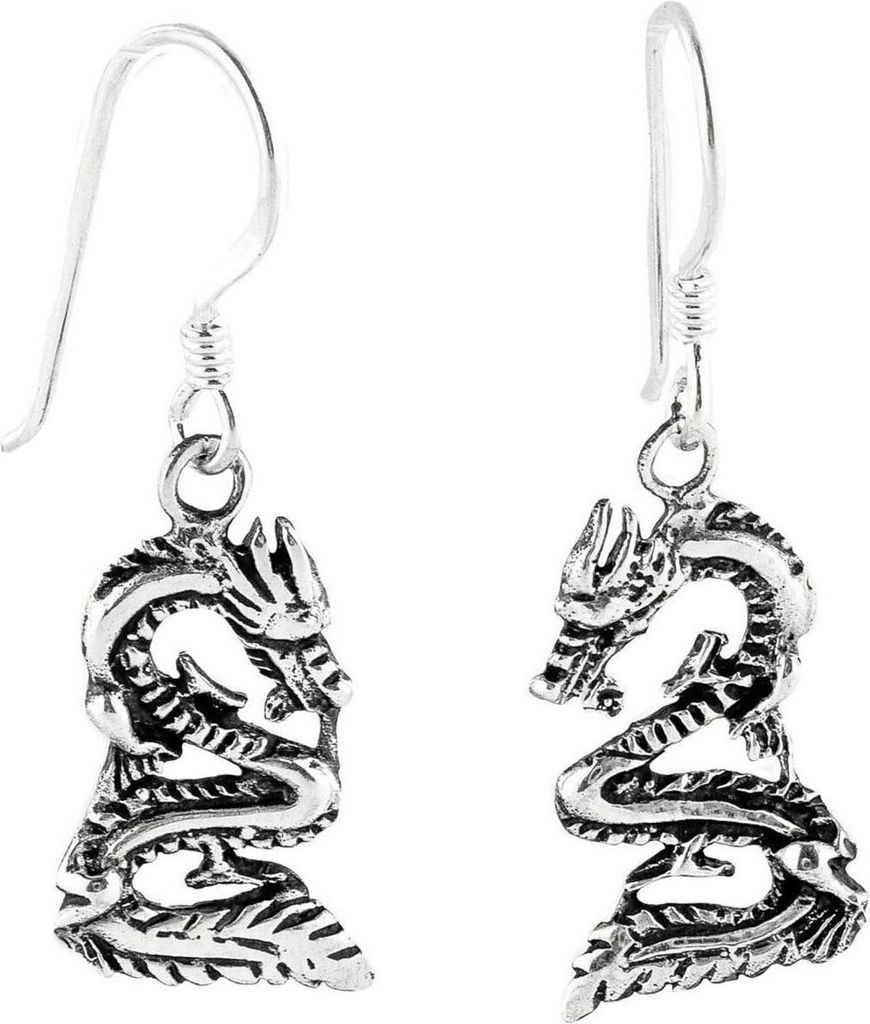 Ohrhänger, Ohrringe Drache Schmuck 925er Silber Dragon