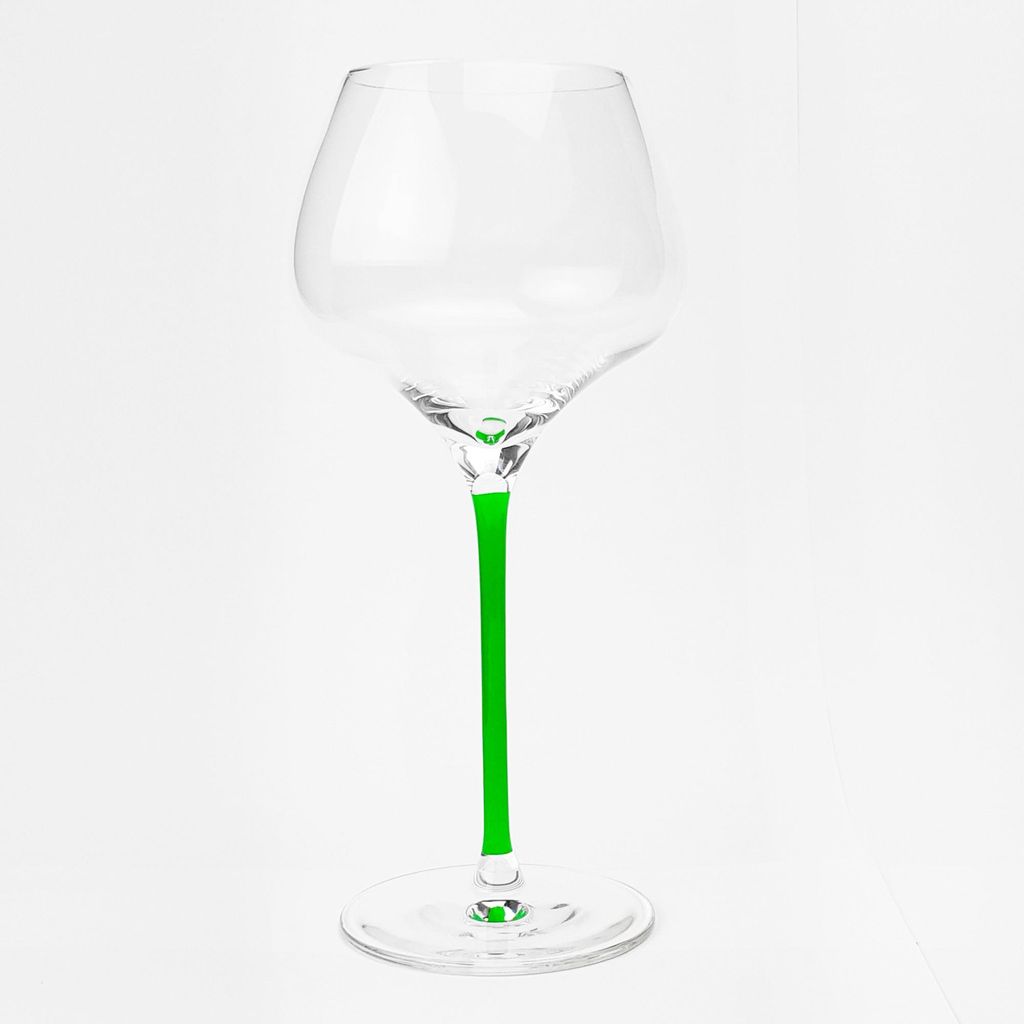 6 Verres "Grand Sommelier d'Alsace" avec jambe verte Image du produit 