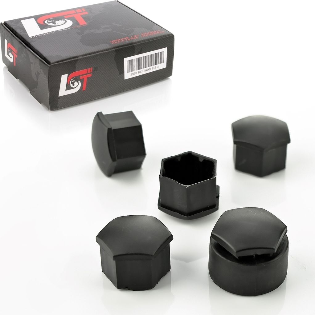 5x Abdeckkappen Radschraubenkappen Radmuttern 17 mm diebstahlhemmend für AUDI VW